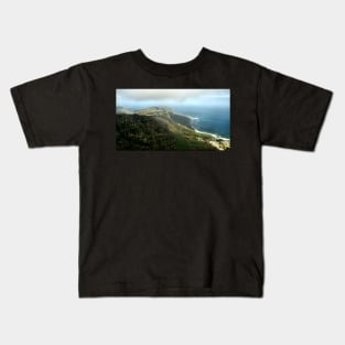 Looking towards Cape Point  from Table Mountain, South Africa Kids T-Shirt